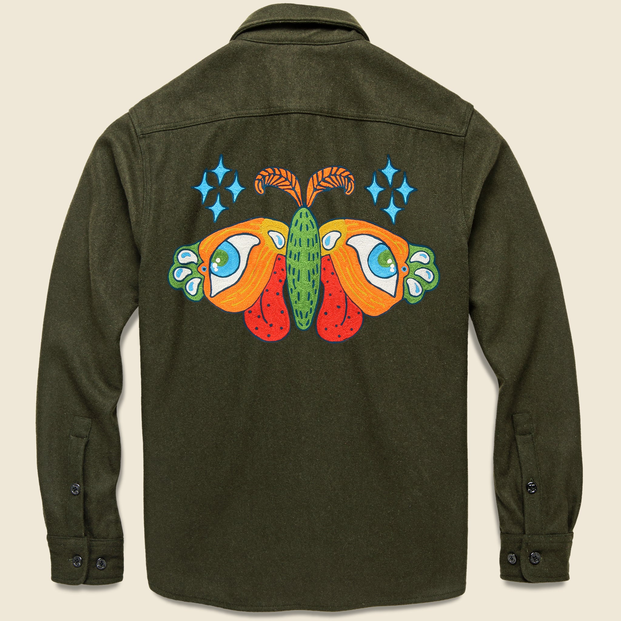 Butterfly Eyes Wool CPO - Fort Lonesome - STAG Provisions - Tops - L/S Woven - Overshirt