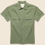 Twill Camp Shirt - Owl - Fort Lonesome - STAG Provisions - Tops - S/S Woven - Other Pattern