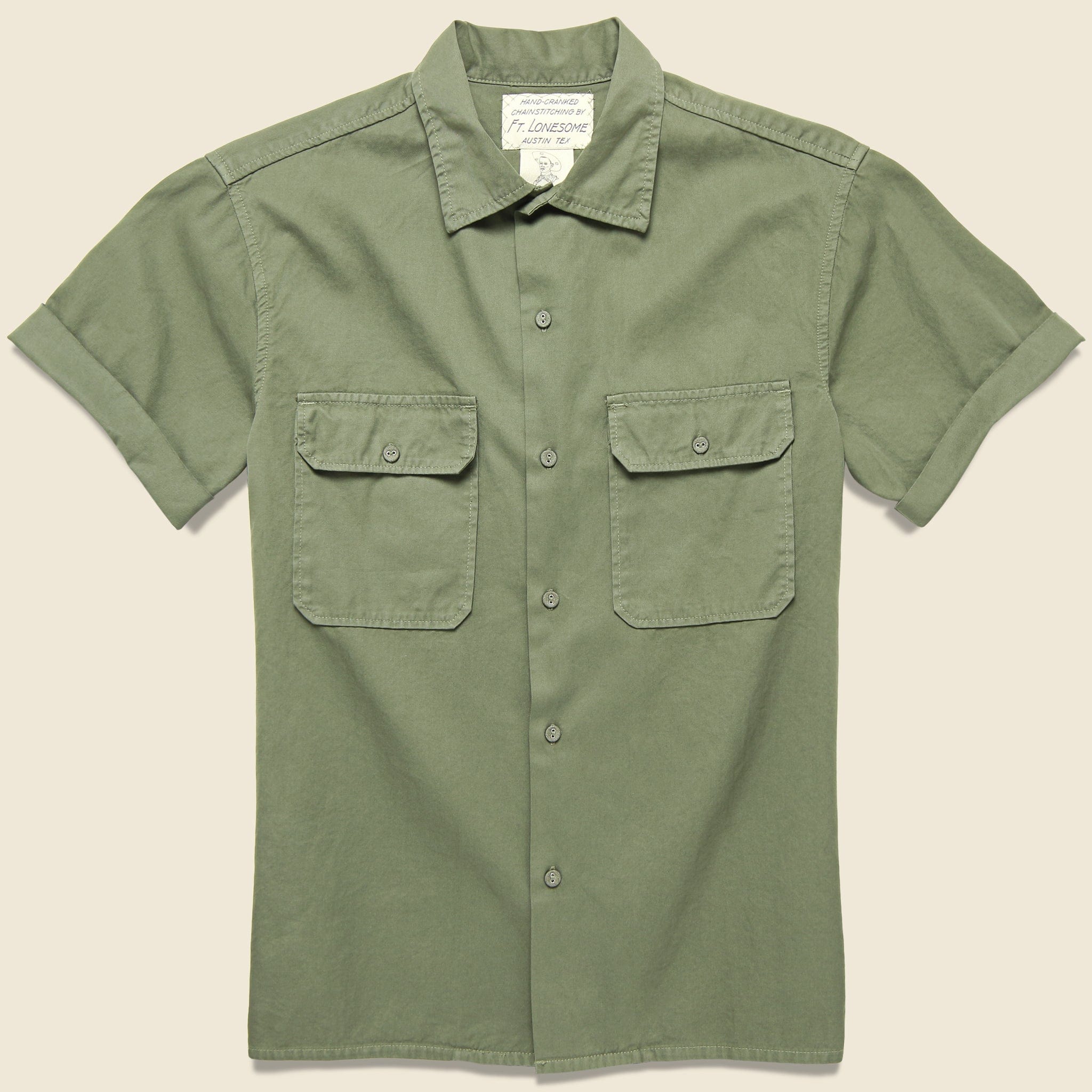 Twill Camp Shirt - Owl - Fort Lonesome - STAG Provisions - Tops - S/S Woven - Other Pattern
