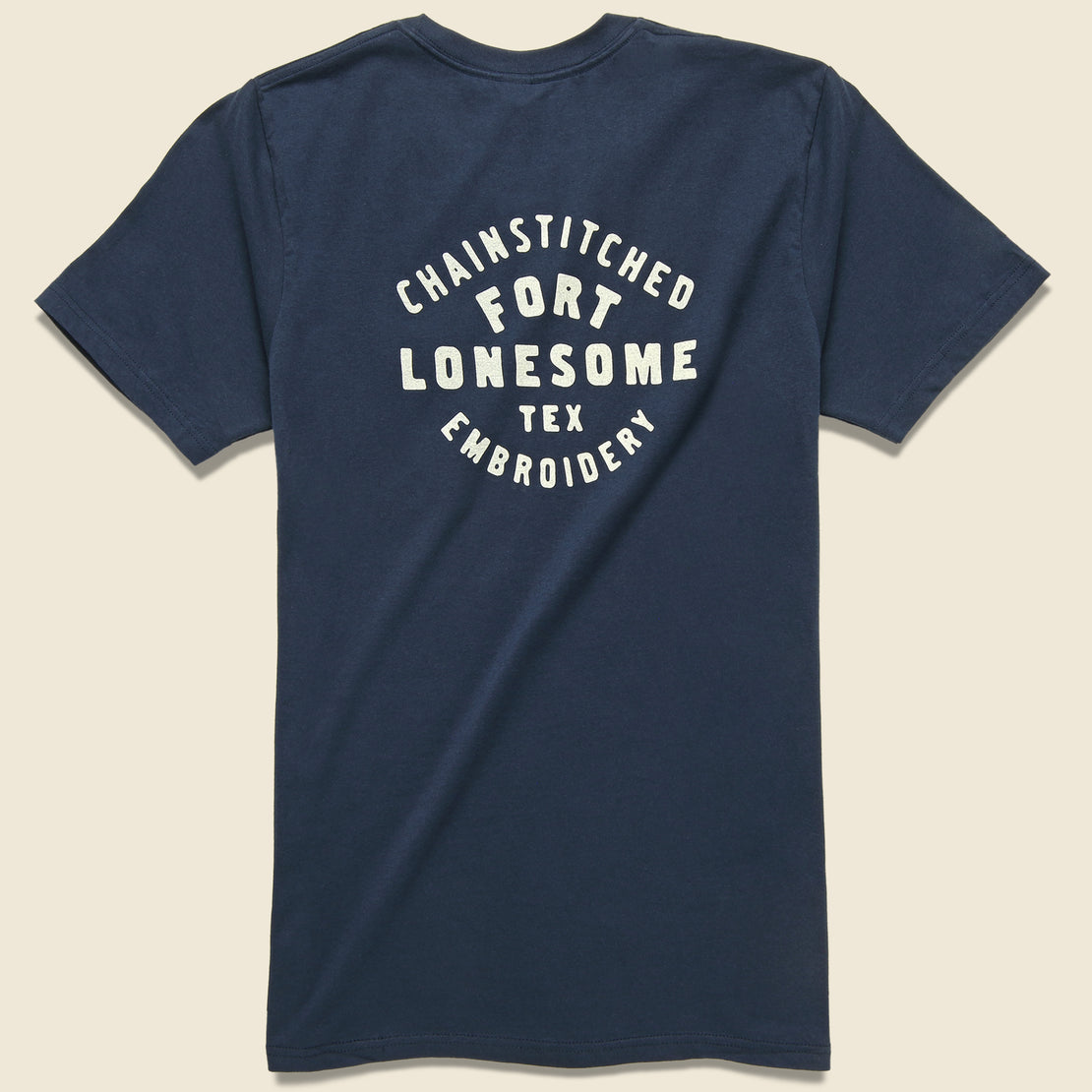 Logo Pocket Tee - Navy - Fort Lonesome - STAG Provisions - Tops - S/S Tee - Graphic