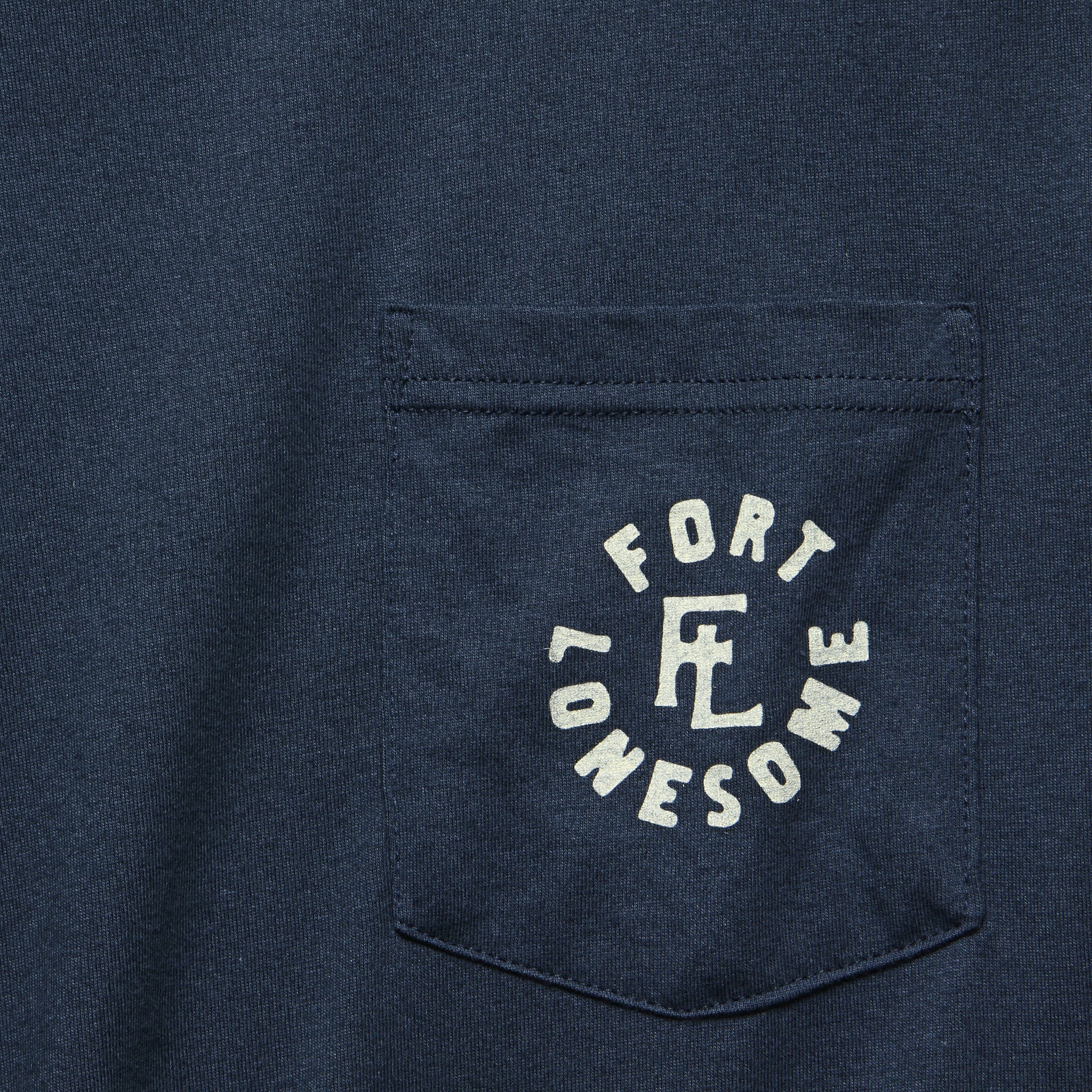 
                          Logo Pocket Tee - Navy - Fort Lonesome - STAG Provisions - Tops - S/S Tee - Graphic
                        