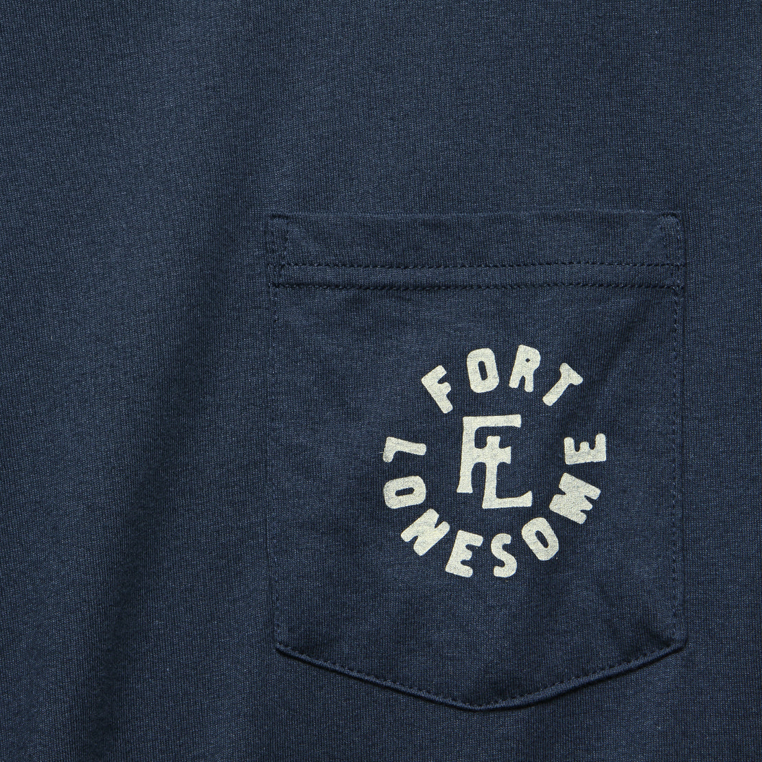 Logo Pocket Tee - Navy - Fort Lonesome - STAG Provisions - Tops - S/S Tee - Graphic
