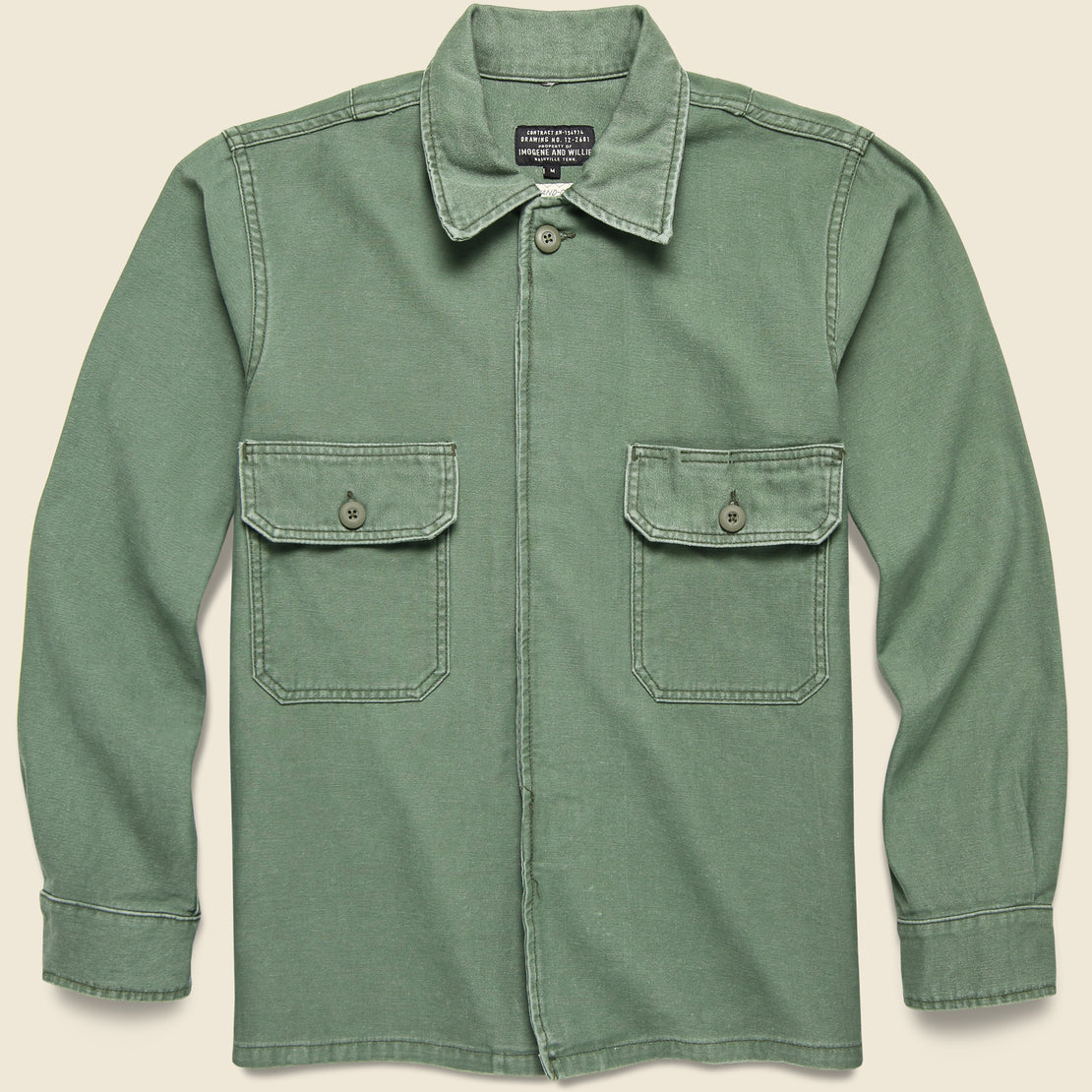 Military Shirt Jacket - Quilt Squares