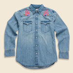 Ft. Lonesome x STAG Match Denim Western Shirt - Fort Lonesome - STAG Provisions - Tops - L/S Woven - Other Pattern