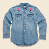 Ft. Lonesome x STAG Match Denim Western Shirt - Fort Lonesome - STAG Provisions - Tops - L/S Woven - Other Pattern
