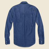 Ft. Lonesome x STAG Wolf Denim Western Shirt - Fort Lonesome - STAG Provisions - Tops - L/S Woven - Other Pattern