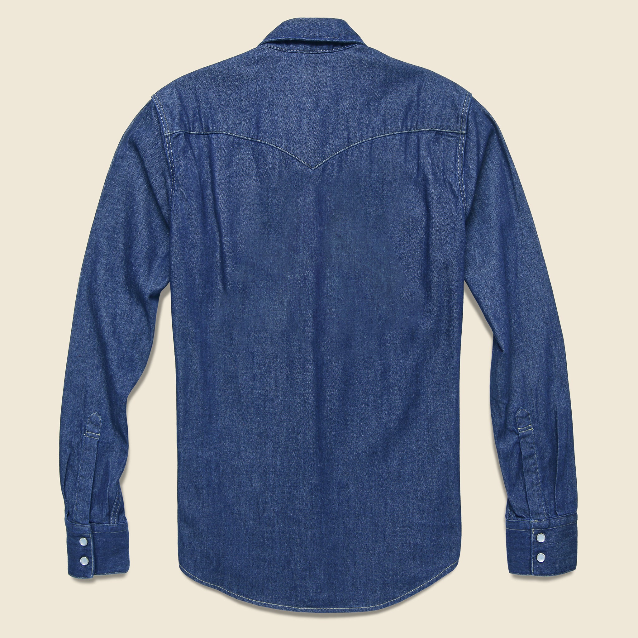 Ft. Lonesome x STAG Wolf Denim Western Shirt - Fort Lonesome - STAG Provisions - Tops - L/S Woven - Other Pattern