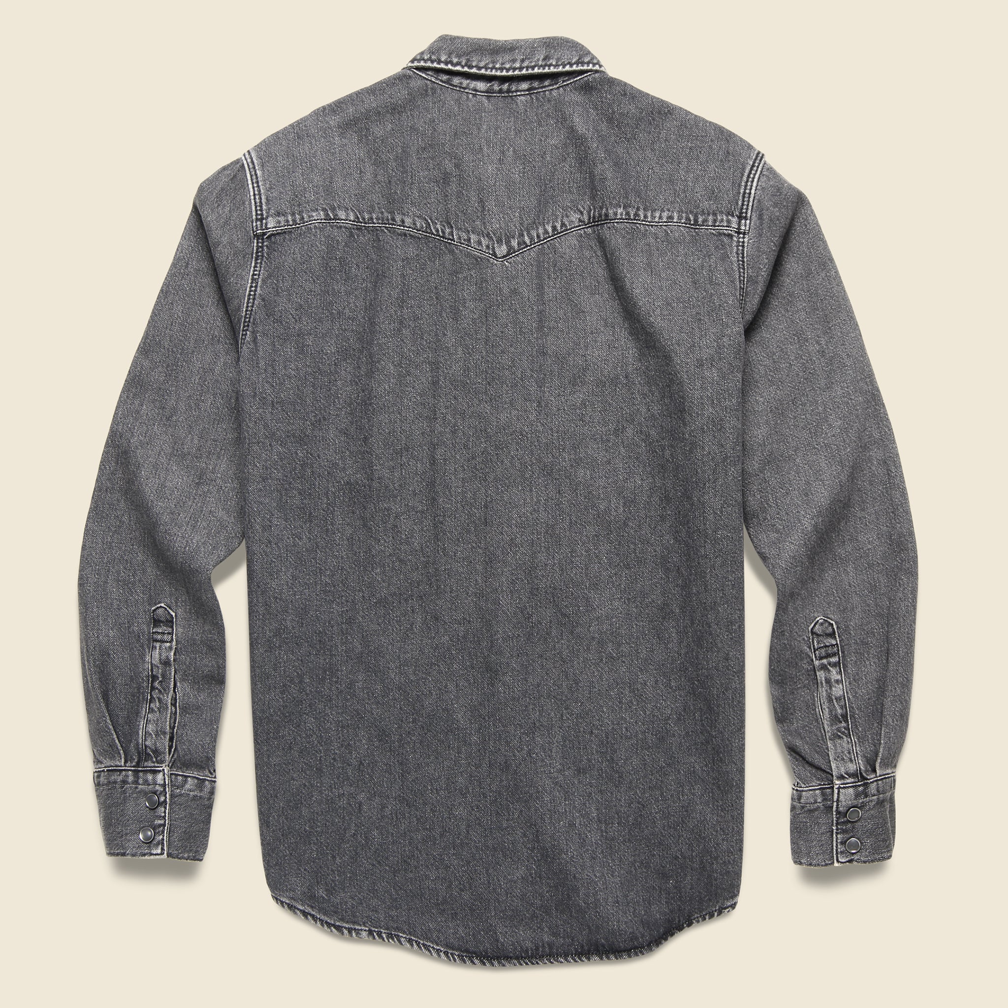 Ft. Lonesome x STAG Poppies Denim Western Shirt - Fort Lonesome - STAG Provisions - Tops - L/S Woven - Other Pattern