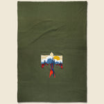 Desert Thunderbird Large Wool Blanket - Olive - Fort Lonesome - STAG Provisions - Gift - Blankets