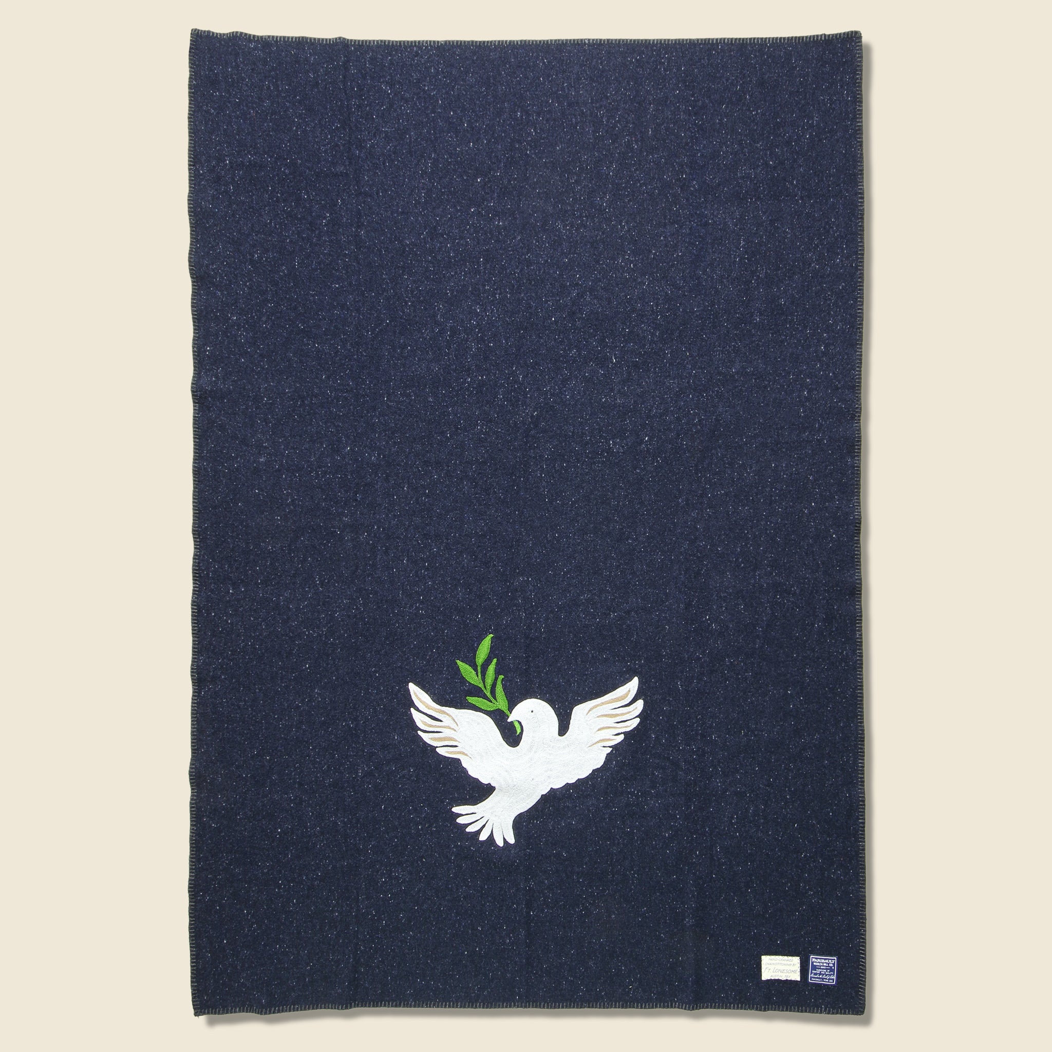 Peace Dove Small Utility Blanket - Navy - Fort Lonesome - STAG Provisions - Gift - Blankets