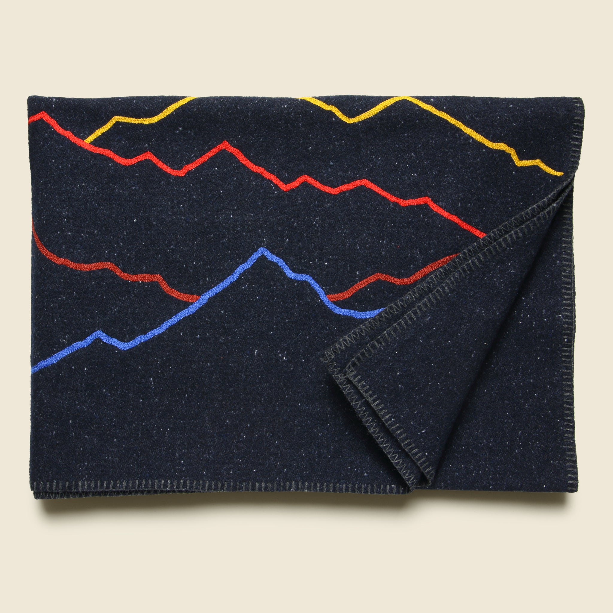 
                          Mountain Landscape Small Utility Blanket - Navy - Fort Lonesome - STAG Provisions - Gift - Blankets
                        