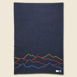 Mountain Landscape Small Utility Blanket - Navy - Fort Lonesome - STAG Provisions - Gift - Blankets