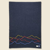 Mountain Landscape Small Utility Blanket - Navy - Fort Lonesome - STAG Provisions - Gift - Blankets