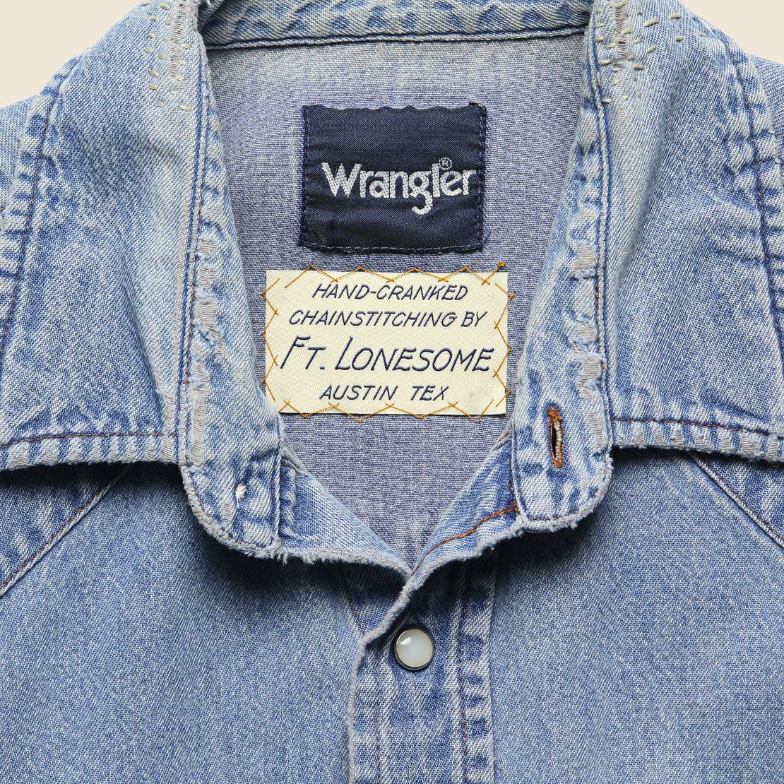 Blood Moon Wrangler Denim Shirt - Brown - Fort Lonesome - STAG Provisions - W - One & Done - Apparel