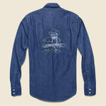 Red Headed Stranger Western Shirt - Dark Wash - Future Vagabond - STAG Provisions - Tops - L/S Woven - Solid