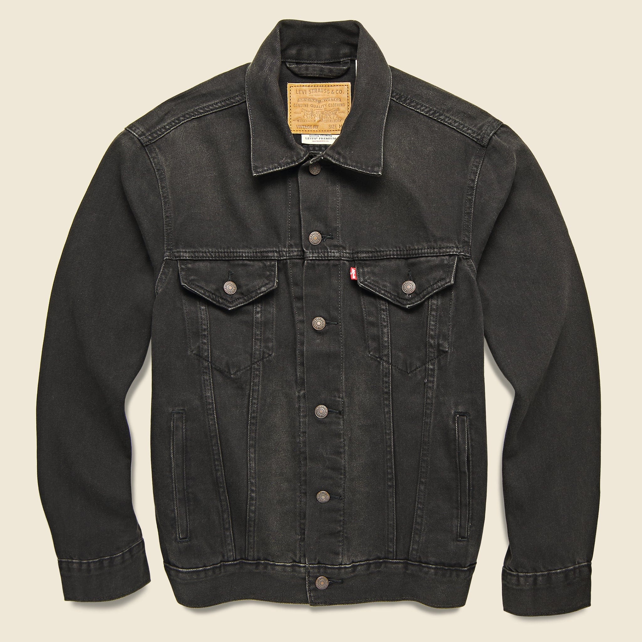 
                          The Notorious Trucker Jacket - Black - Future Vagabond - STAG Provisions - Outerwear - Coat / Jacket
                        