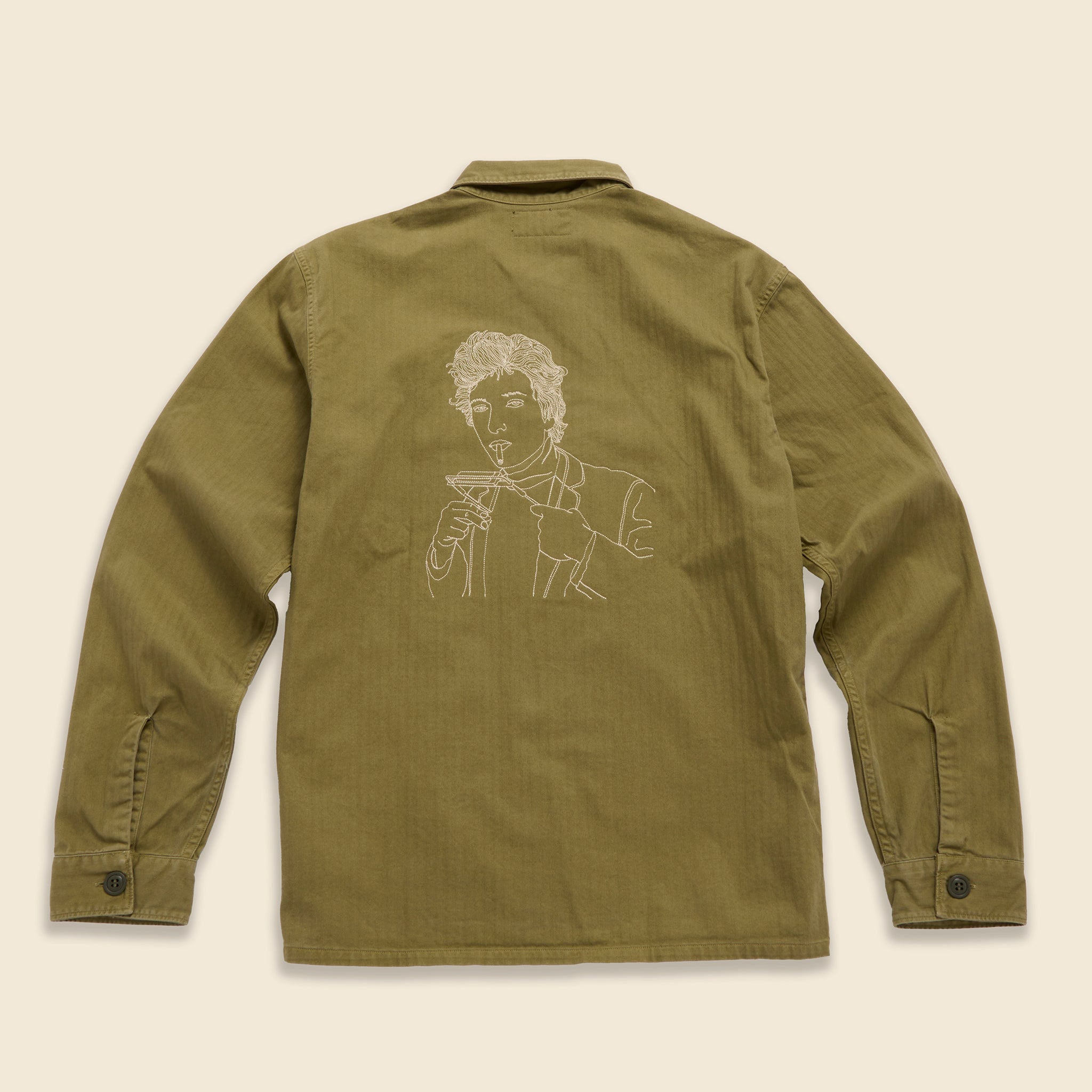 Blowin' in the Wind Shirt - Surplus Green - Future Vagabond - STAG Provisions - Tops - L/S Woven - Other Pattern