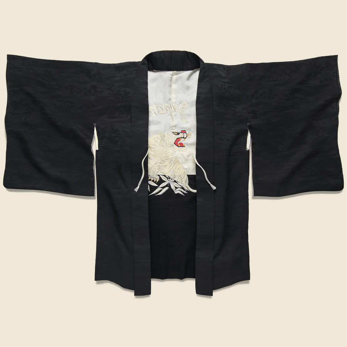 Embroidered Silk Kimono - Tiger - Vintage - STAG Provisions - W - One & Done - Apparel