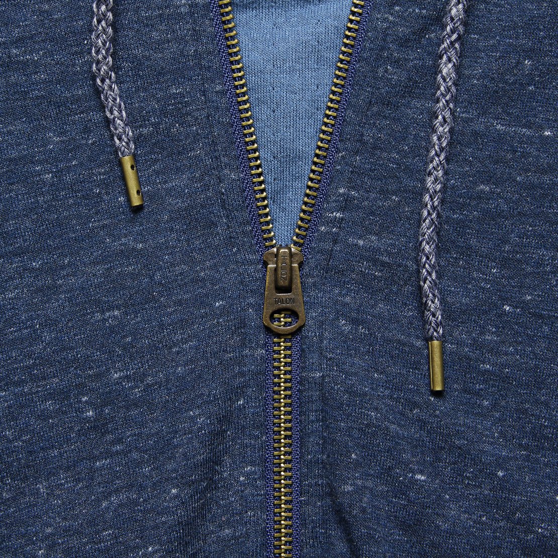 Dual Knit Zip Hoodie - Navy - Faherty - STAG Provisions - Tops - Fleece / Sweatshirt