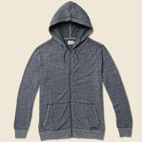 Dual Knit Zip Hoodie - Washed Black - Faherty - STAG Provisions - Tops - Fleece / Sweatshirt