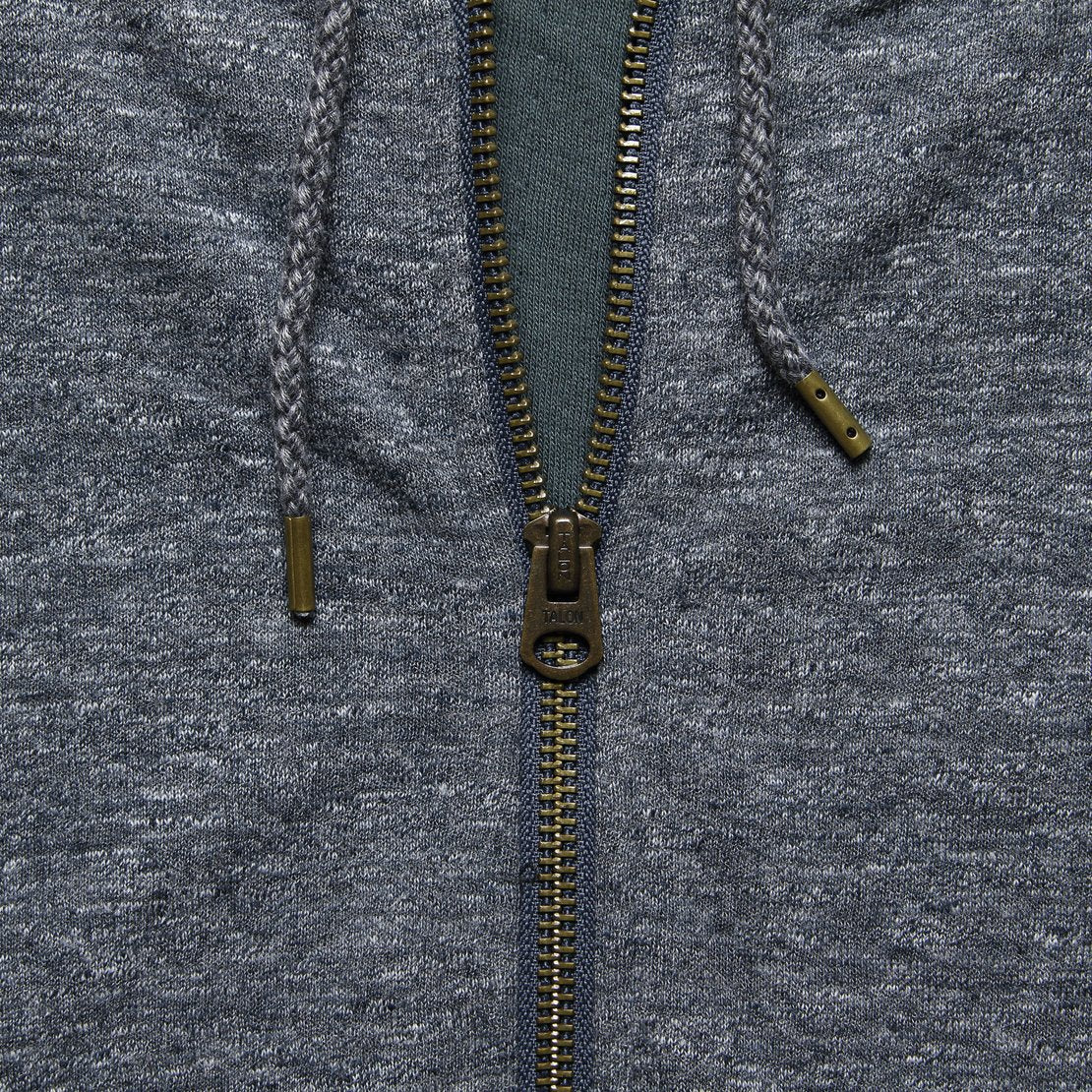 Dual Knit Zip Hoodie - Washed Black - Faherty - STAG Provisions - Tops - Fleece / Sweatshirt