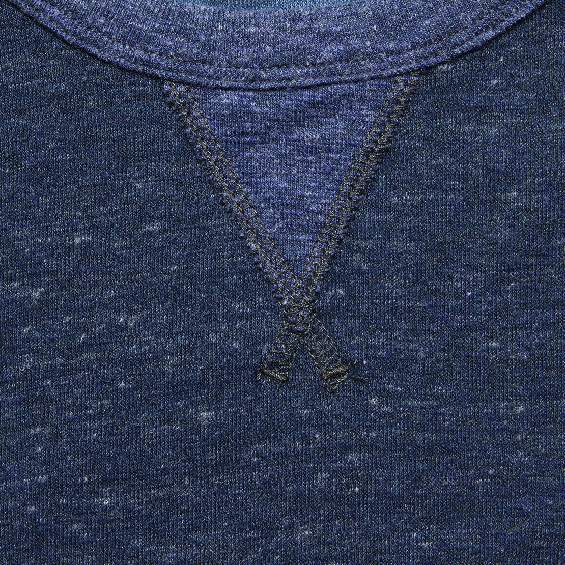 Dual Knit Crew Sweatshirt - Navy - Faherty - STAG Provisions - Tops - Fleece / Sweatshirt