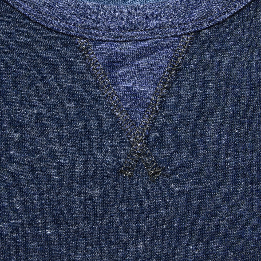 Dual Knit Crew Sweatshirt - Navy - Faherty - STAG Provisions - Tops - Fleece / Sweatshirt