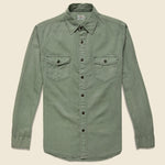 Washed Chino Shirt - Olive - Faherty - STAG Provisions - Tops - L/S Woven - Solid
