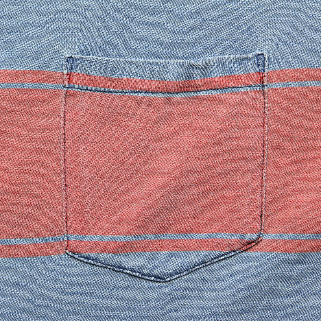 Surf Stripe Pocket Tee - Blue/Red - Faherty - STAG Provisions - Tops - S/S Tee