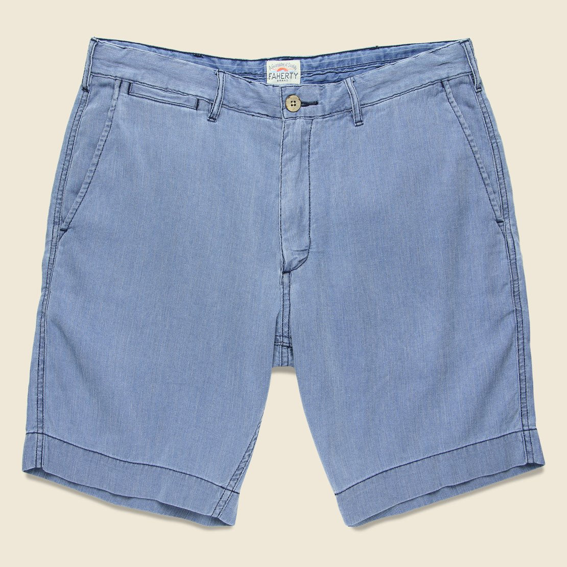 Asbury Railroad Stripe Short - Indigo - Faherty - STAG Provisions - Shorts - Striped