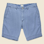 Asbury Railroad Stripe Short - Indigo - Faherty - STAG Provisions - Shorts - Striped