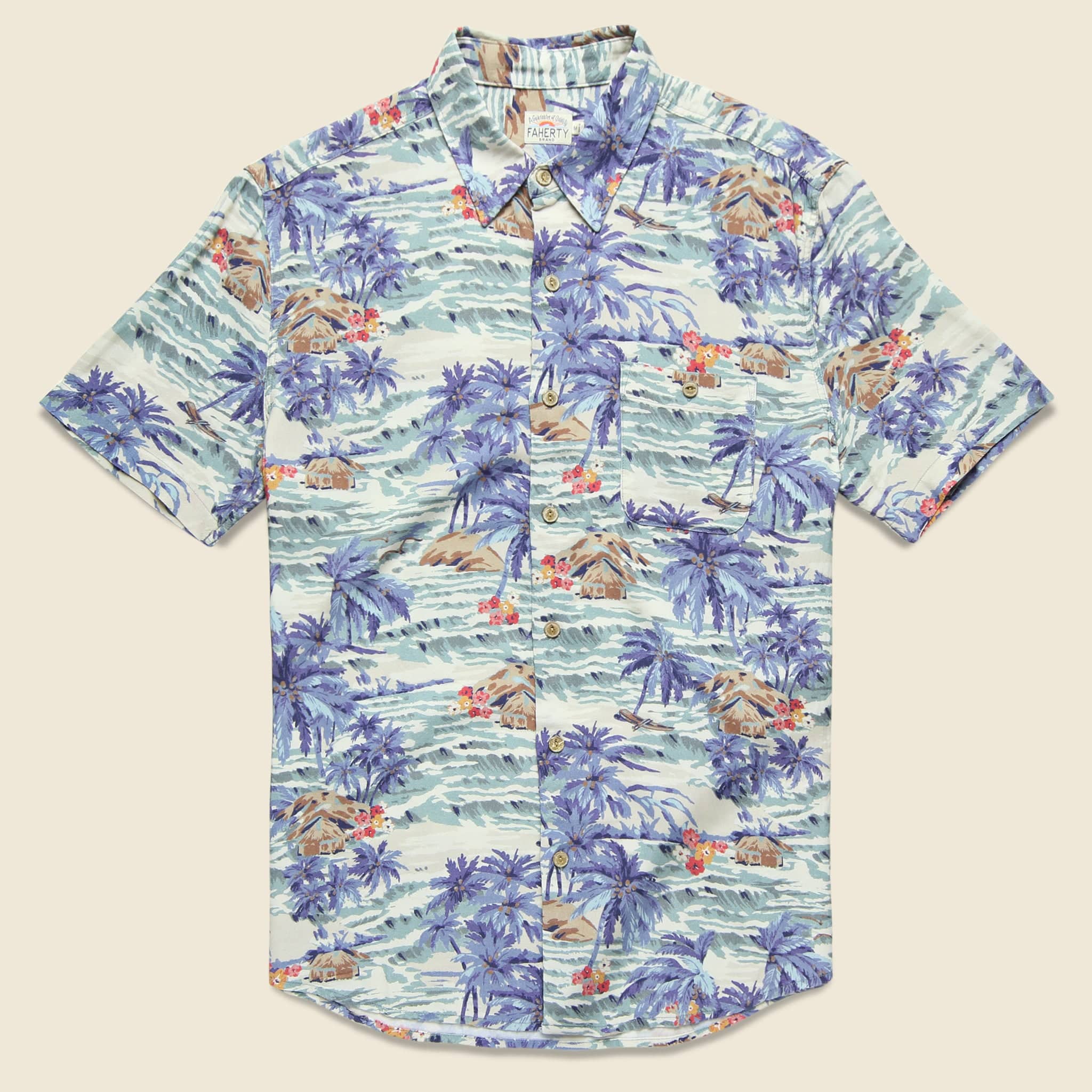 Tahitian Dreams Hawaiian Shirt - Multi - Faherty - STAG Provisions - Tops - S/S Woven - Other Pattern