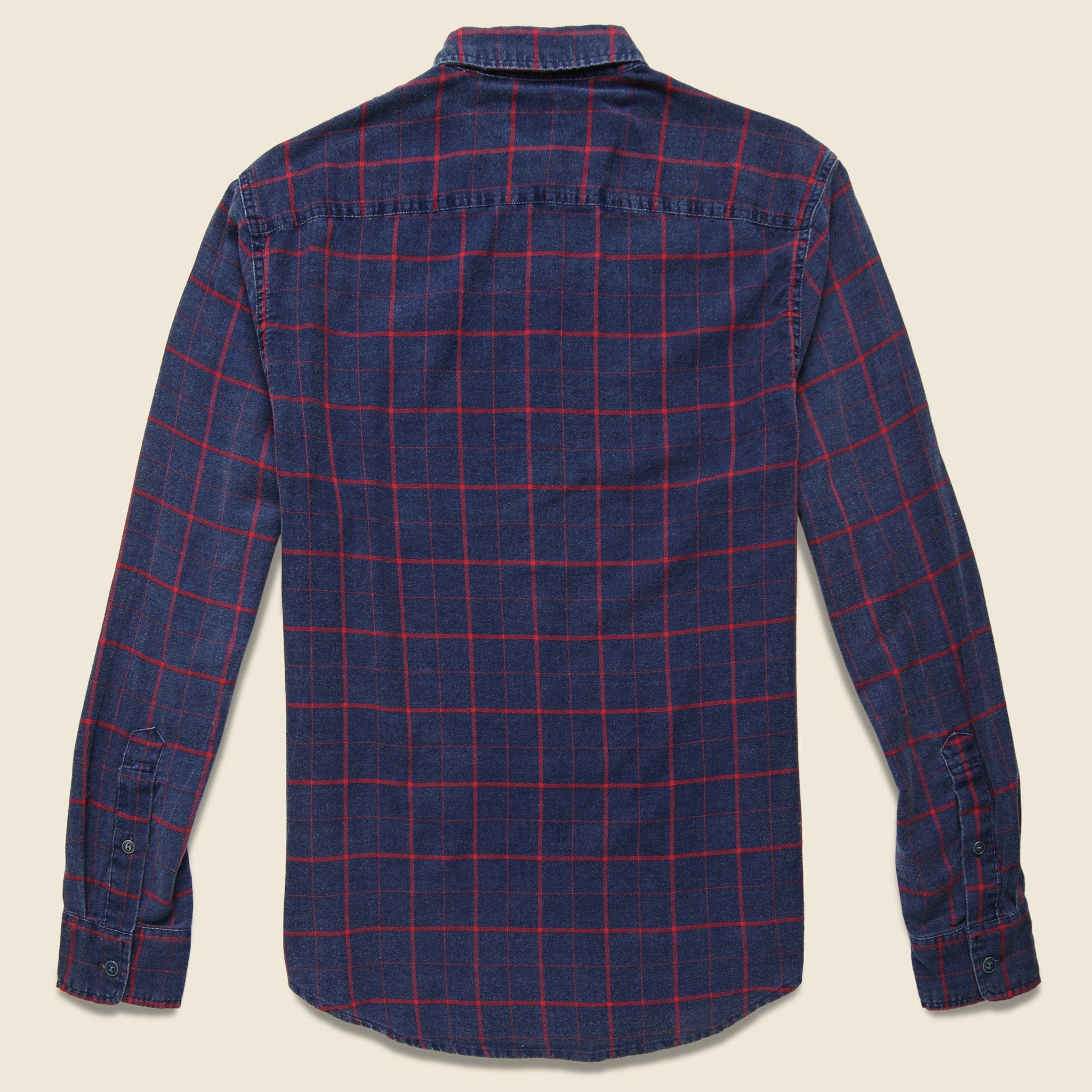 
                          Windowpane Ventura Shirt - Indigo/Red - Faherty - STAG Provisions - Tops - L/S Woven - Plaid
                        