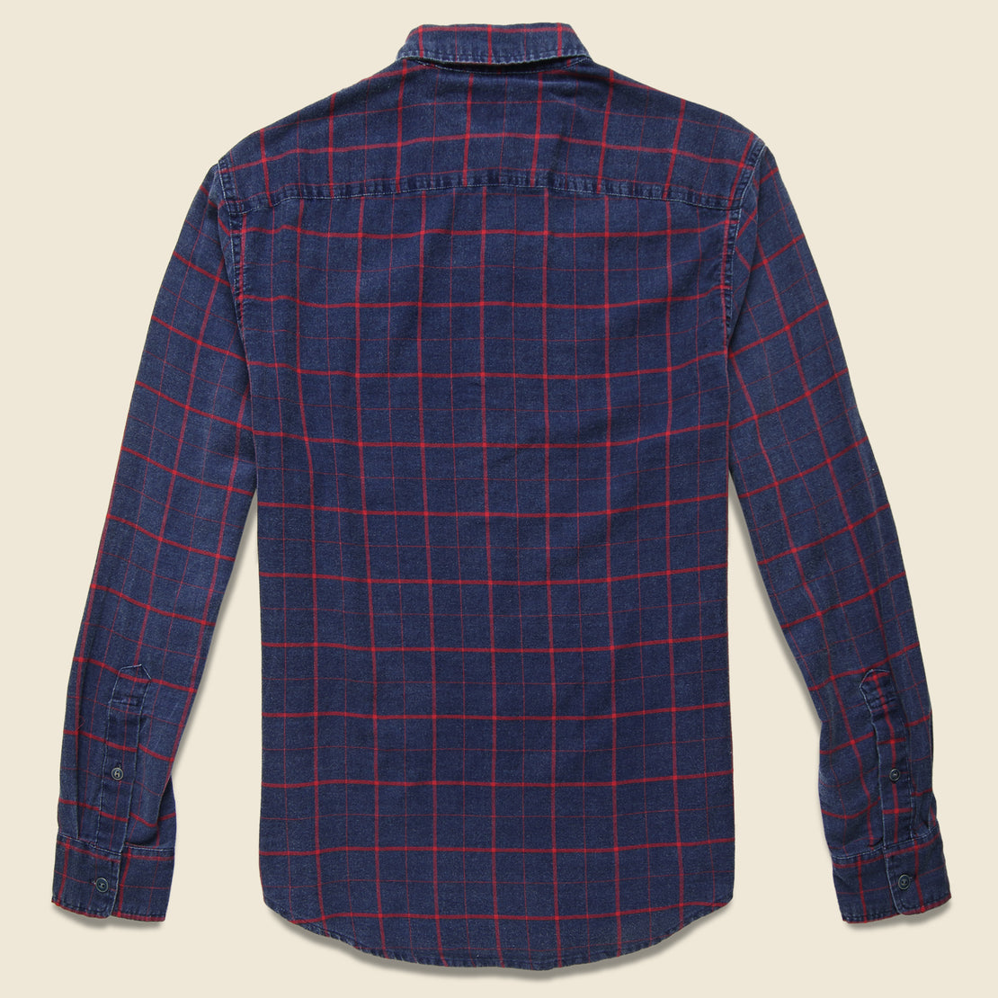 Windowpane Ventura Shirt - Indigo/Red - Faherty - STAG Provisions - Tops - L/S Woven - Plaid