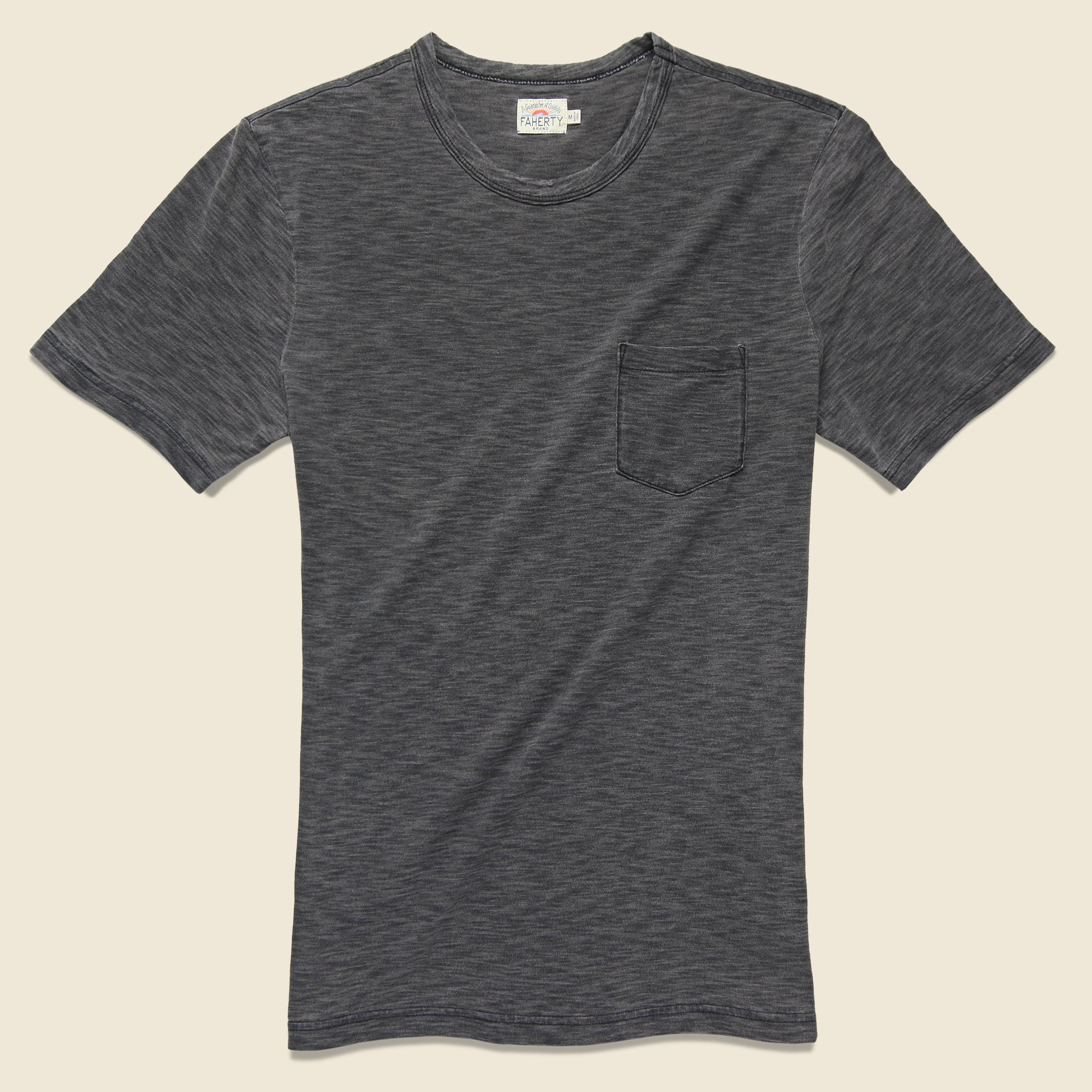 Garment Dye Pocket Tee - Black Wash - Faherty - STAG Provisions - Tops - S/S Tee