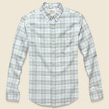 Signature Washed Twill Shirt - Grey/Cream - Faherty - STAG Provisions - Tops - L/S Woven - Plaid