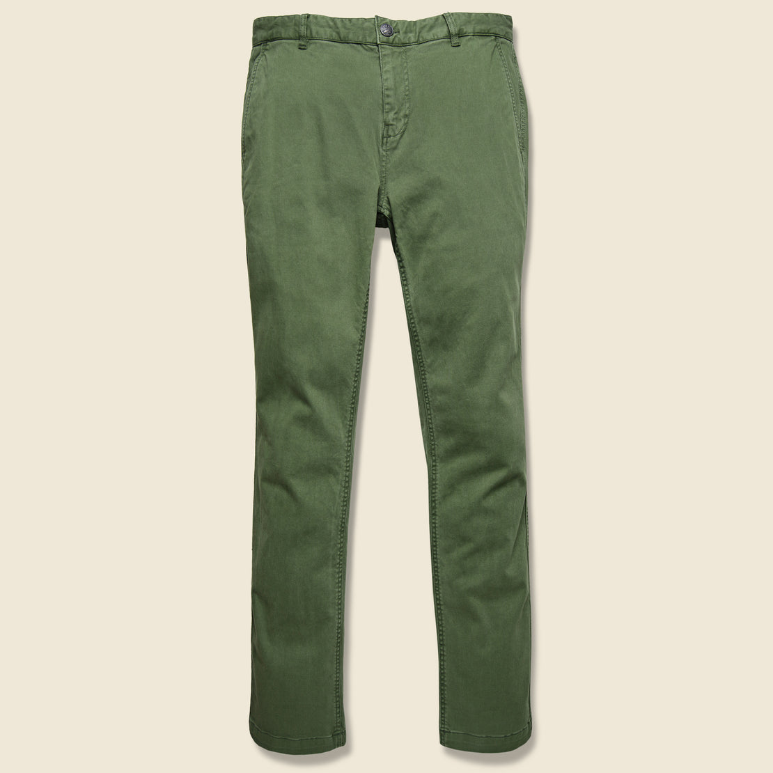 Faherty Stretch Canvas Trouser - Hunter Green