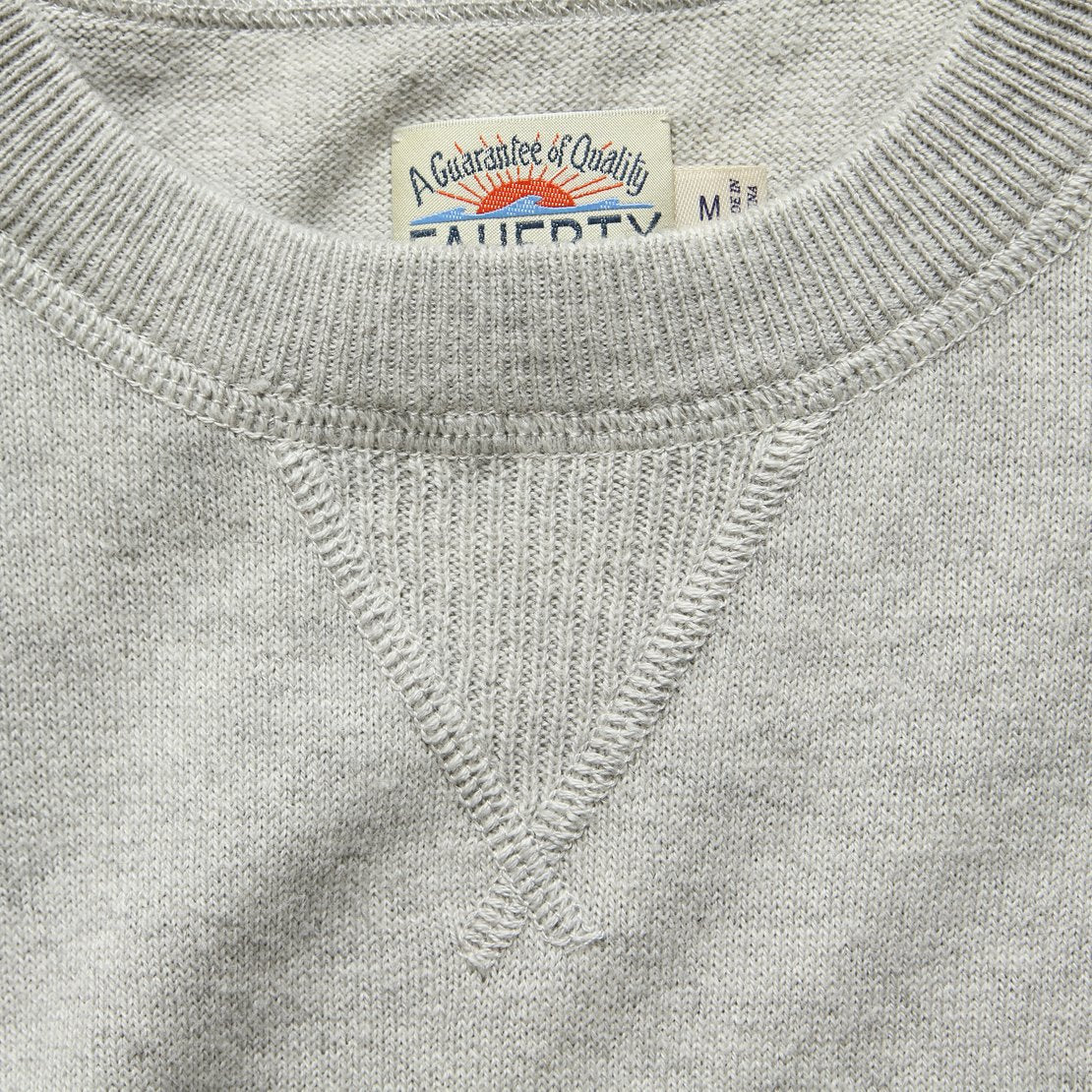 Sconset Crew Sweater - Light Grey Heather - Faherty - STAG Provisions - Tops - Sweater