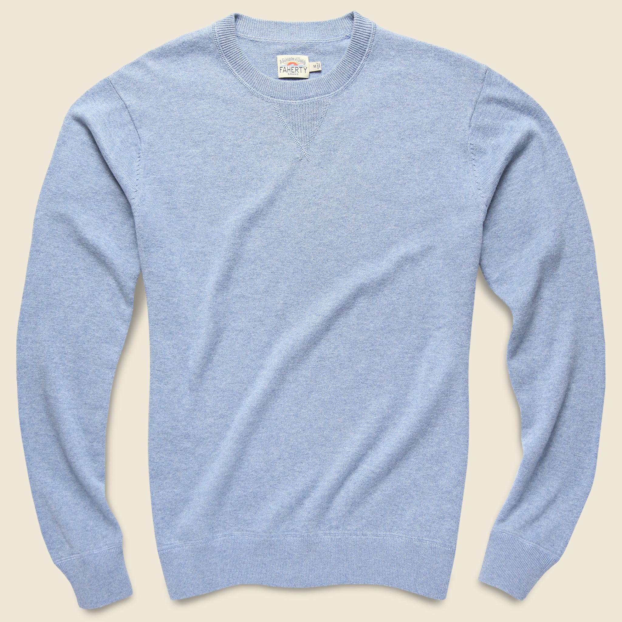 Sconset Crew Sweater - Blue Sky Heather - Faherty - STAG Provisions - Tops - Sweater