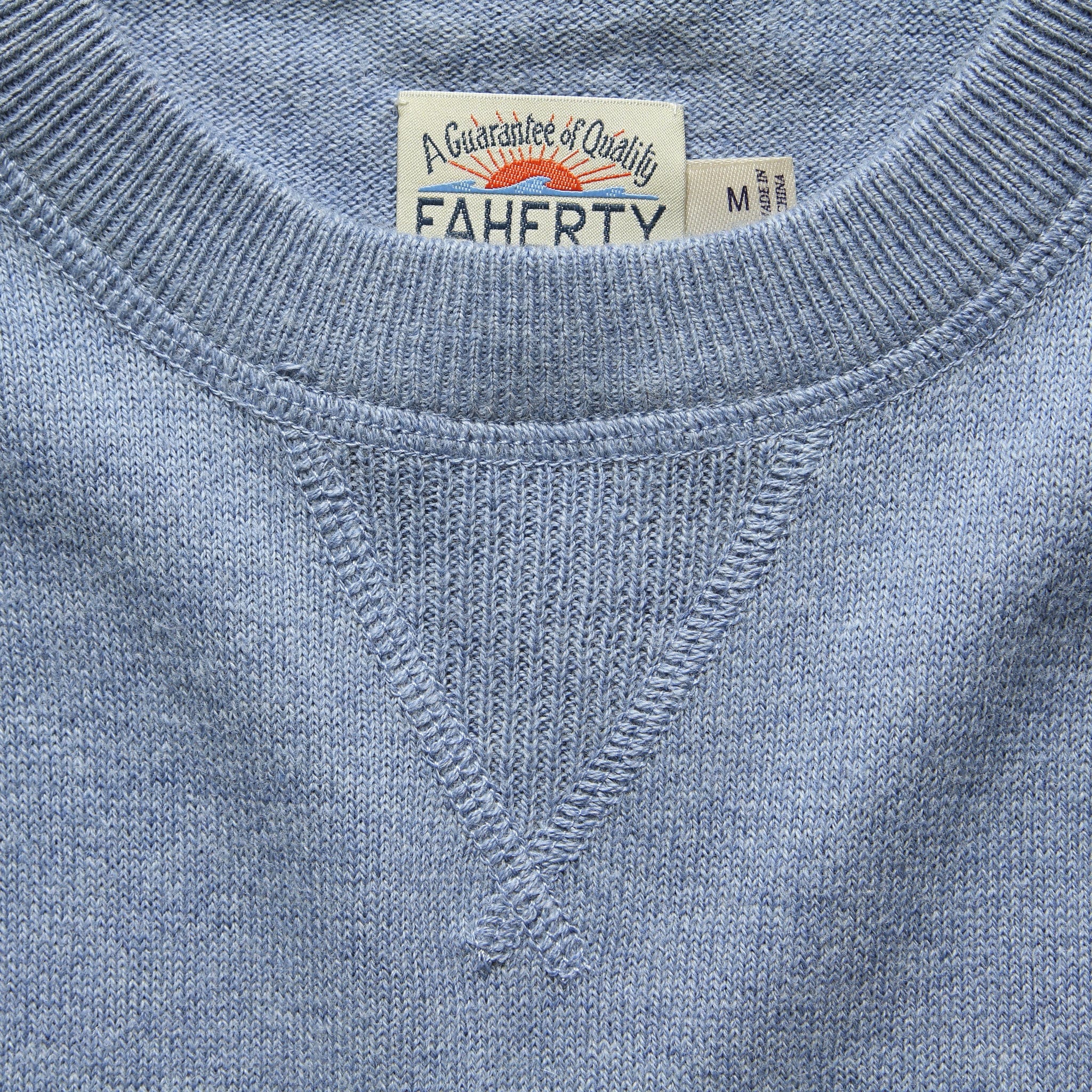 
                          Sconset Crew Sweater - Blue Sky Heather - Faherty - STAG Provisions - Tops - Sweater
                        