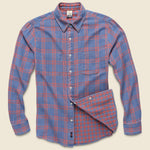 Reversible Belmar Shirt - Indigo/Red Plaid - Faherty - STAG Provisions - Tops - L/S Woven - Plaid