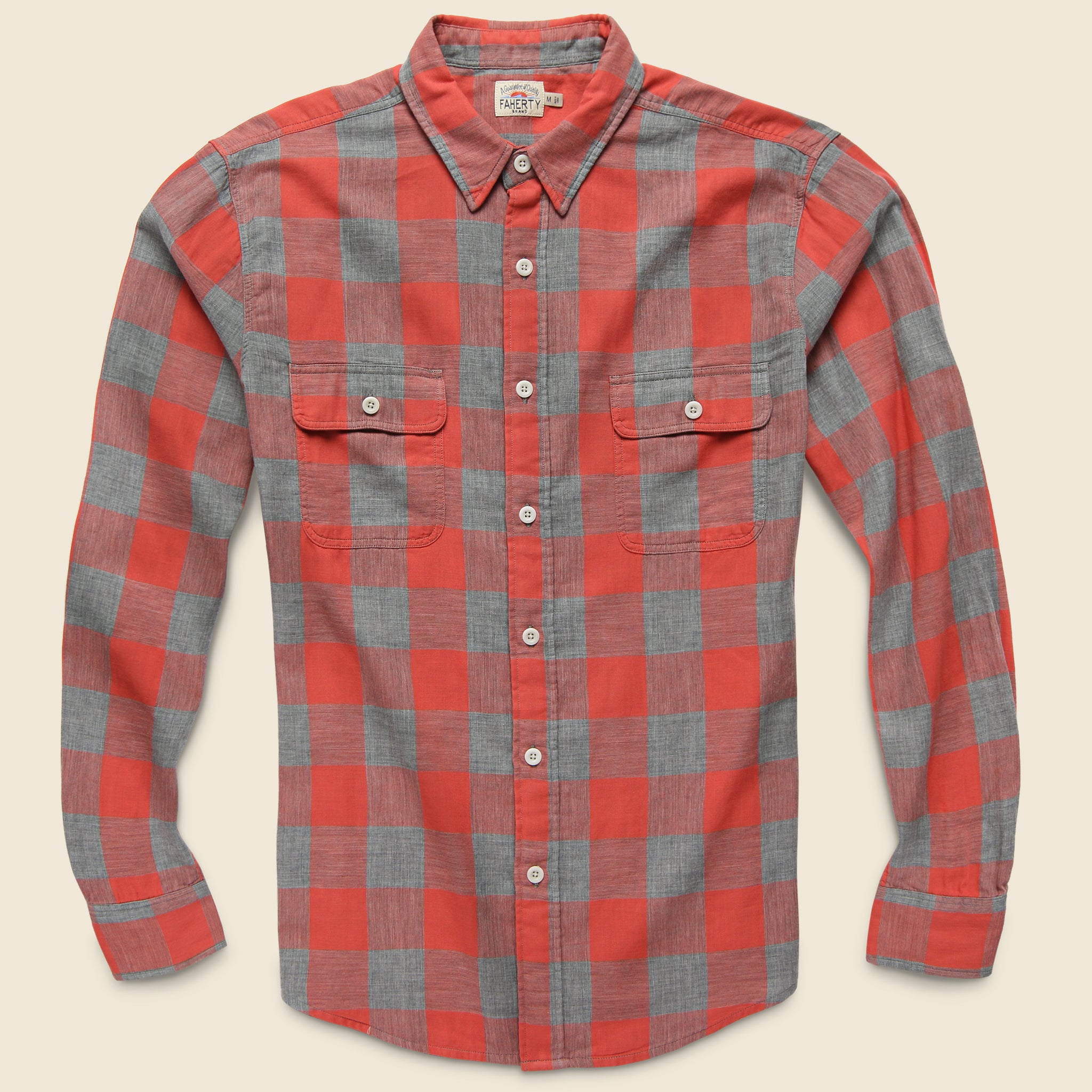Belmar Workshirt - Red Buffalo Check - Faherty - STAG Provisions - Tops - L/S Woven - Plaid