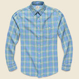 Organic Cotton Field Shirt - Green Blue Plaid - Faherty - STAG Provisions - Tops - L/S Woven - Plaid
