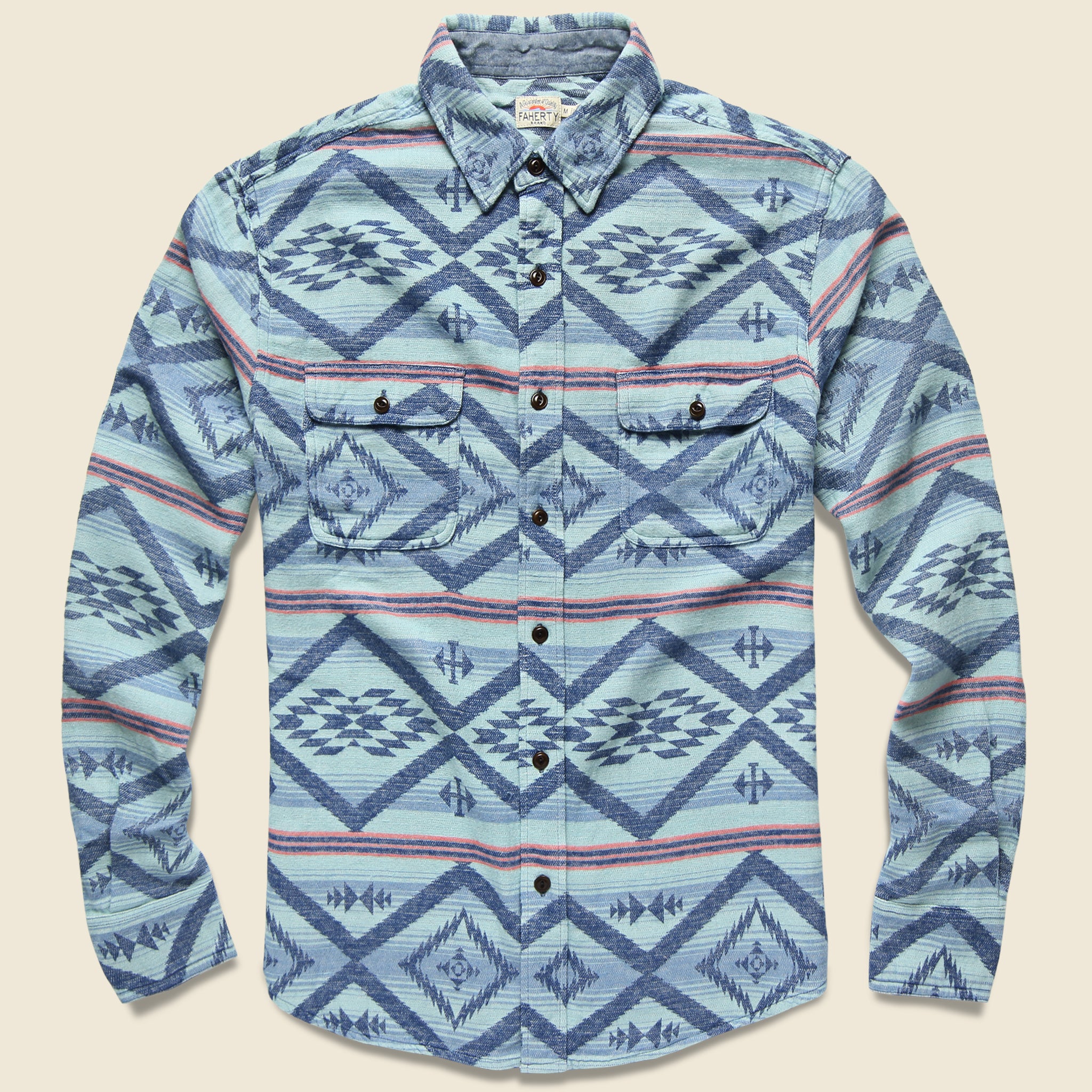 Belmar Workshirt - Navajo Sunbeam - Faherty - STAG Provisions - Tops - L/S Woven - Other Pattern