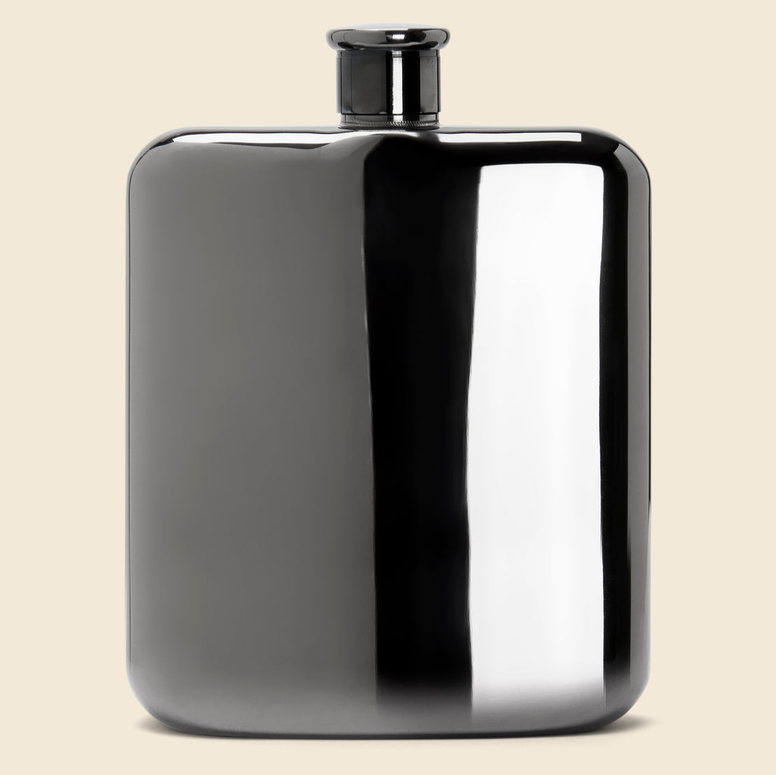 Barware Polished Flask - Gunmetal Black