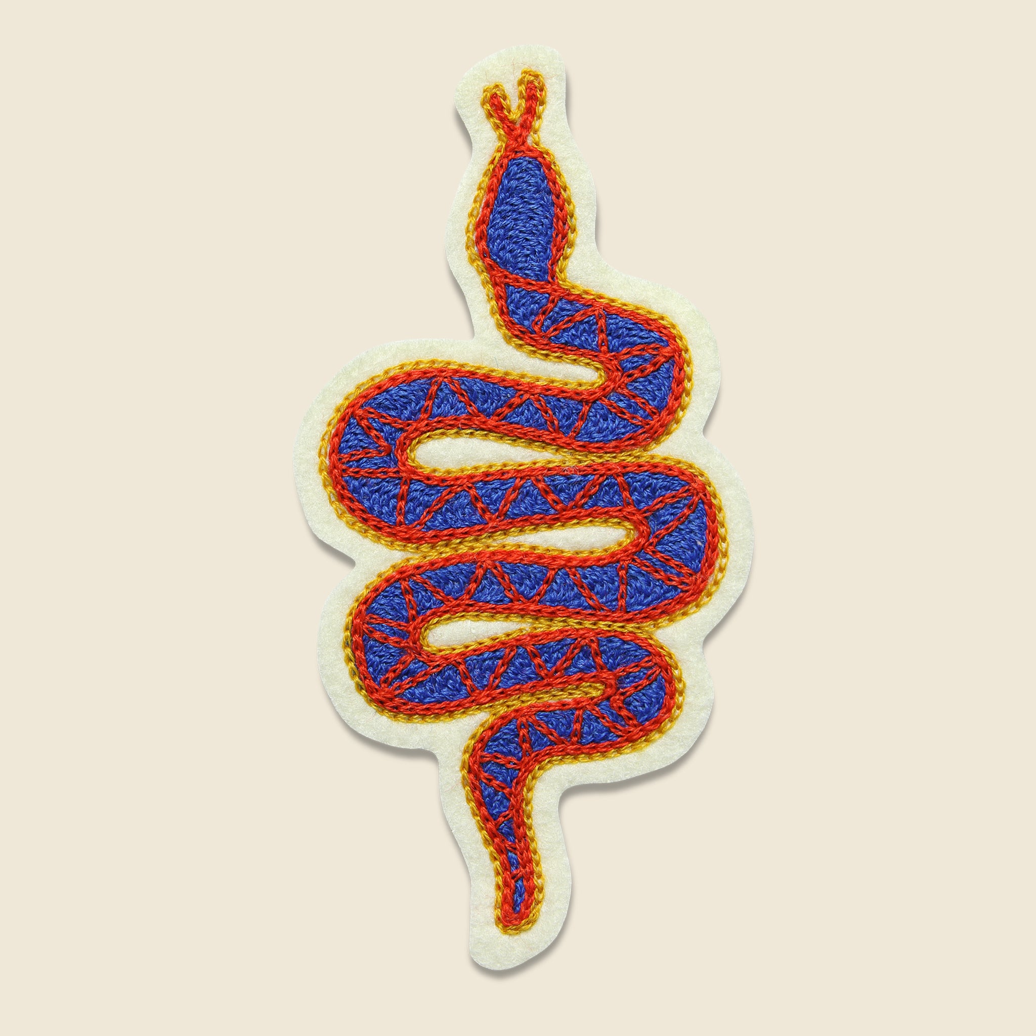 Patch - Red/Blue Snake - Fort Lonesome - STAG Provisions - Accessories - Patches