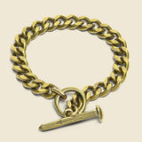 Spike Toggle Chain Bracelet - Brass - Giles & Brother - STAG Provisions - Accessories - Cuffs