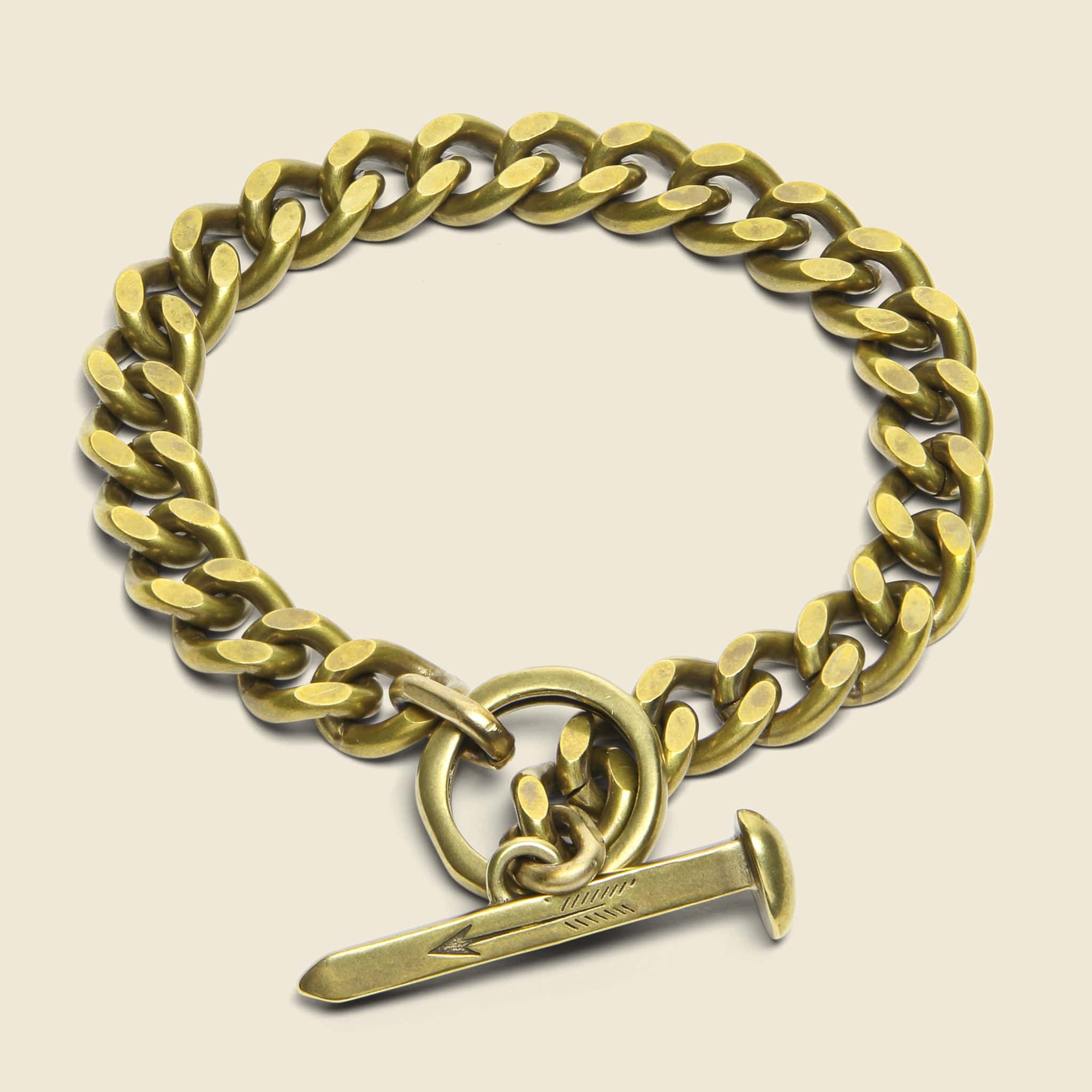 Spike Toggle Chain Bracelet - Brass - Giles & Brother - STAG Provisions - Accessories - Cuffs