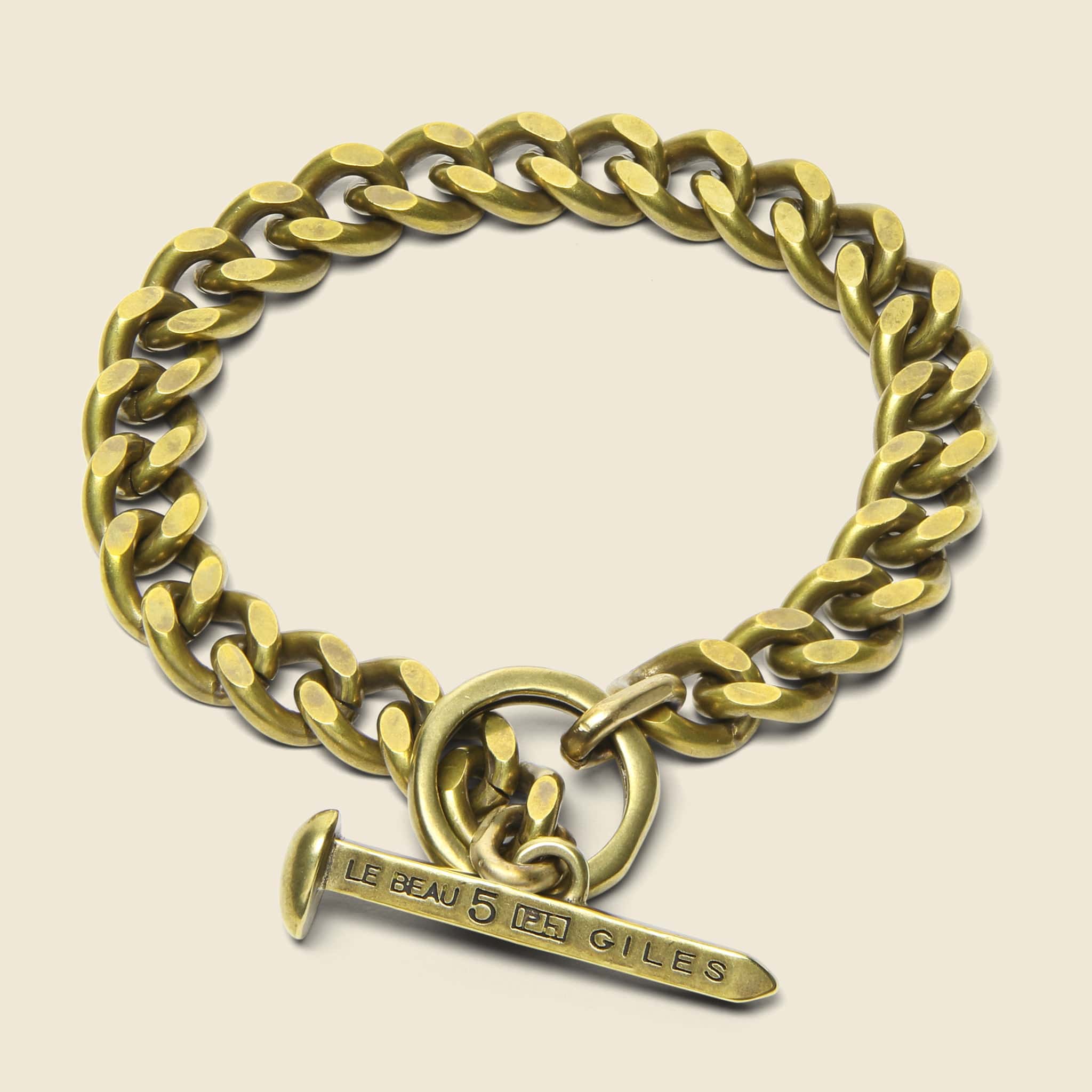 Spike Toggle Chain Bracelet - Brass - Giles & Brother - STAG Provisions - Accessories - Cuffs