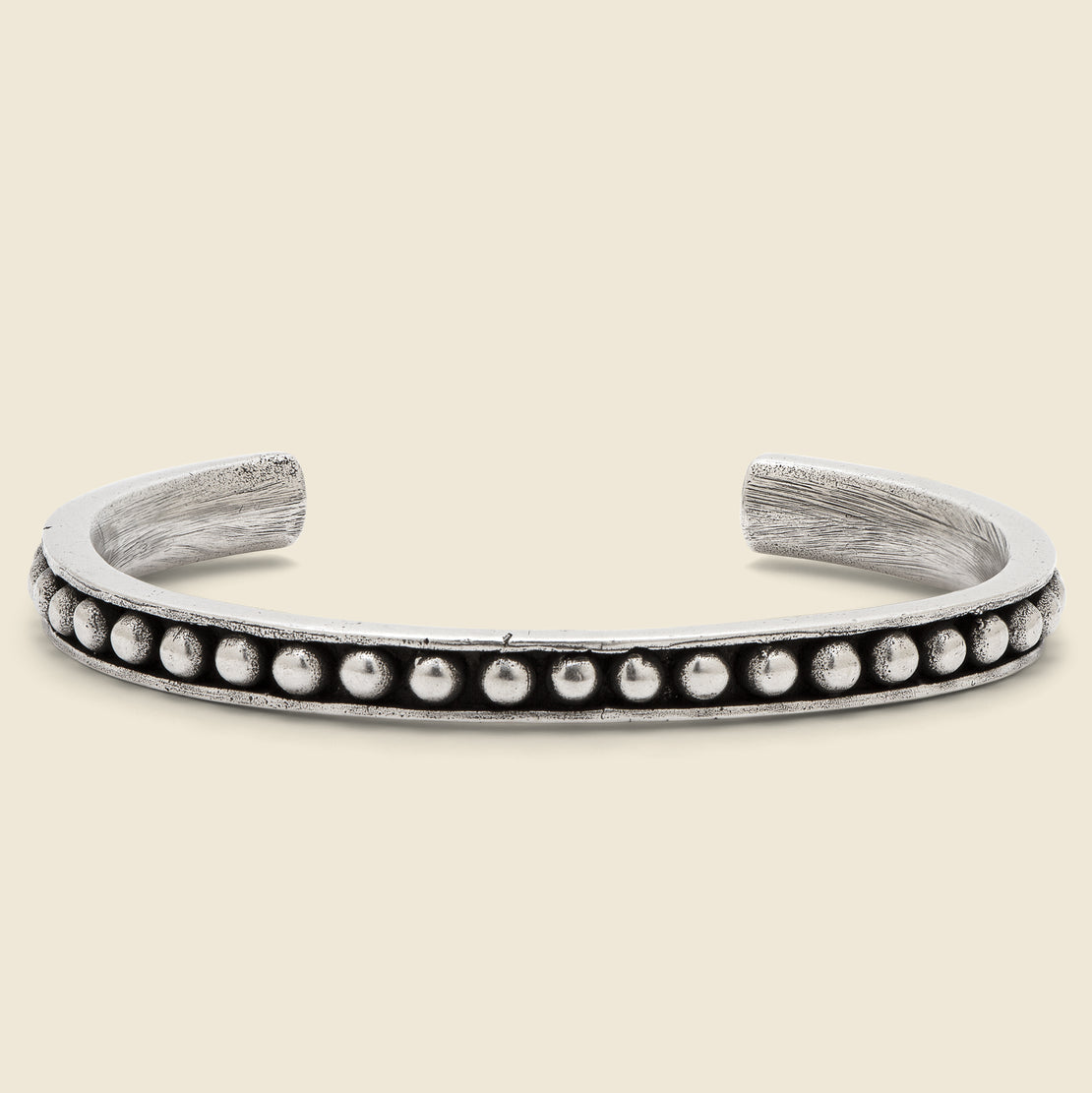 Giles & Brother Beaded Cuff - Silver Oxide